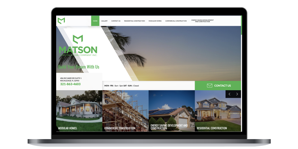 Matson-construction-homepage-Linkeo-webiste